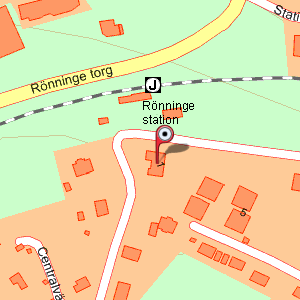 Karta till Rönninge Folkets Hus